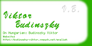 viktor budinszky business card